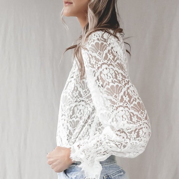 White Lace Bodysuit - Picture 4 of 10